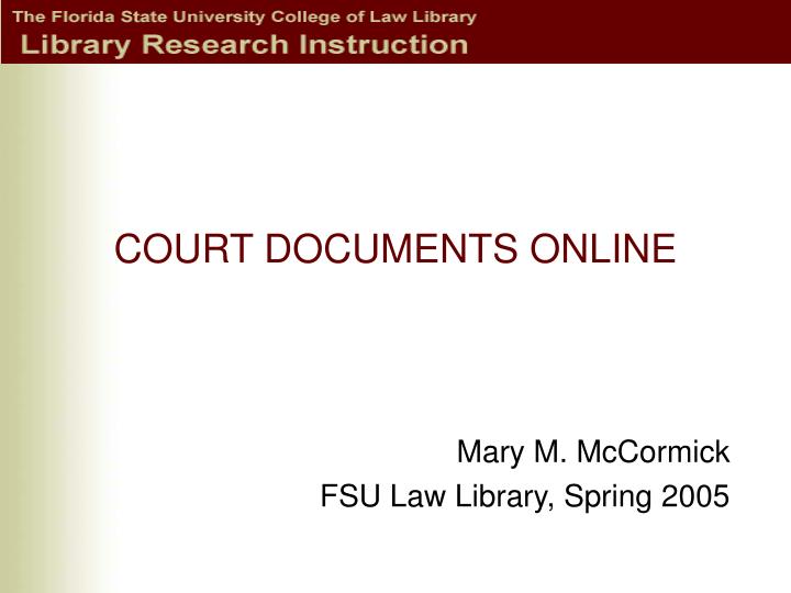 court documents online