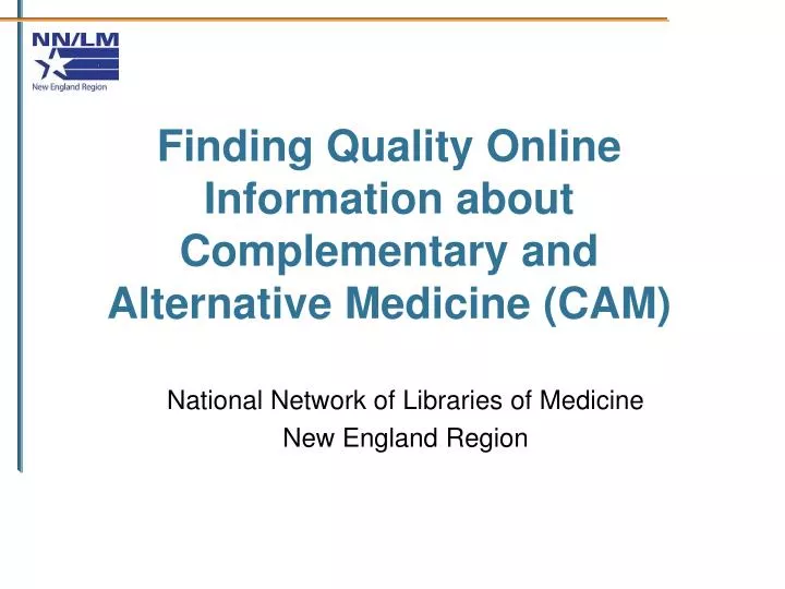 finding quality online information about complementary and alternative medicine cam