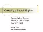 Choosing a Search Engine - slide 1
