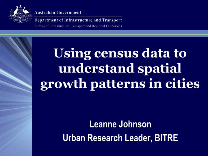 using census data to understand spatial growth patterns in cities