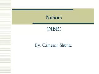 Nabors (NBR)