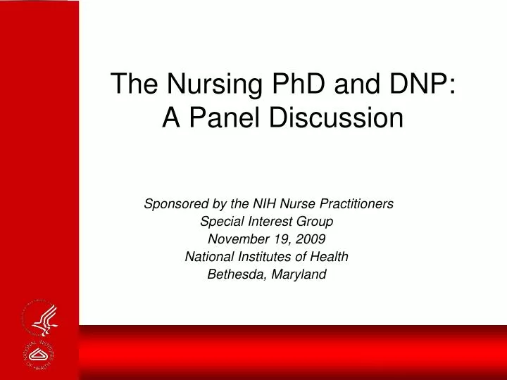 the nursing phd and dnp a panel discussion