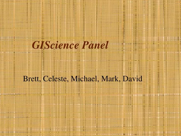 giscience panel