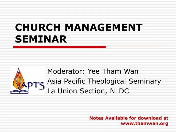 church management seminar