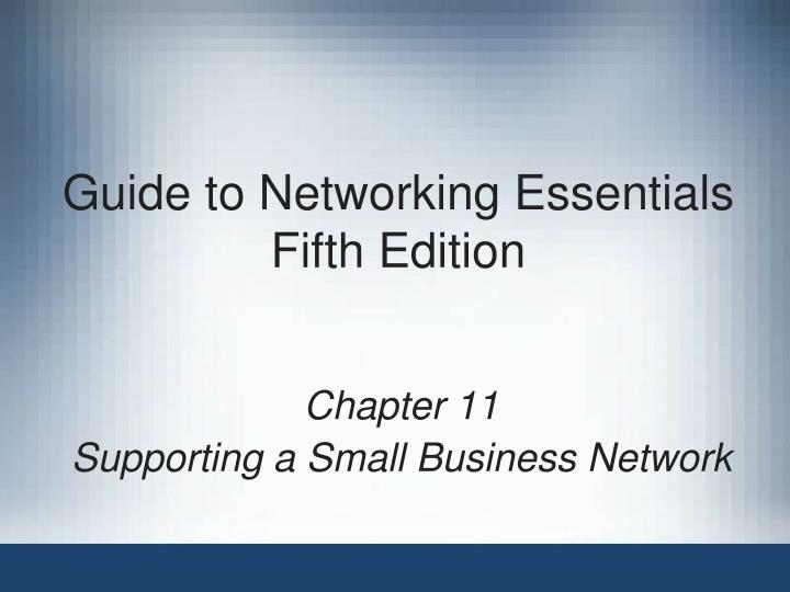 guide to networking essentials fifth edition