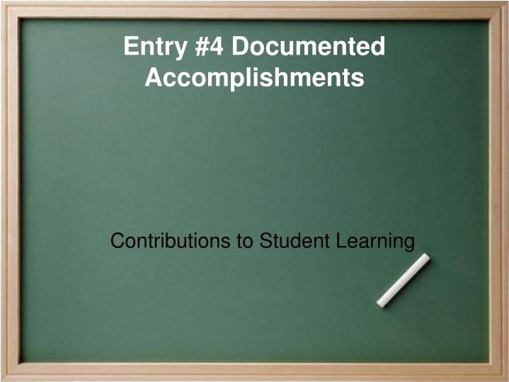 contributions to student learning