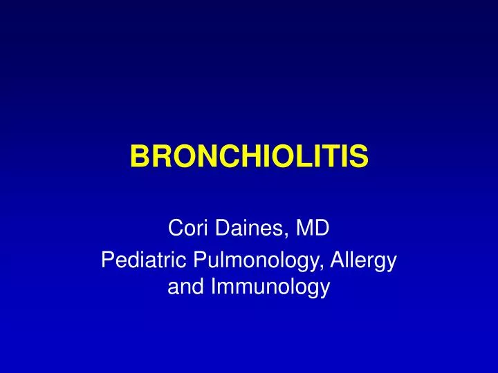 bronchiolitis