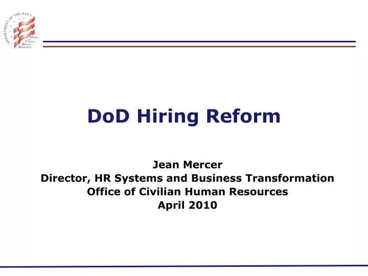 dod hiring reform