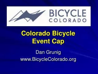 Colorado Bicycle Event Cap