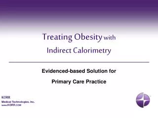 Treating Obesity with Indirect Calorimetry