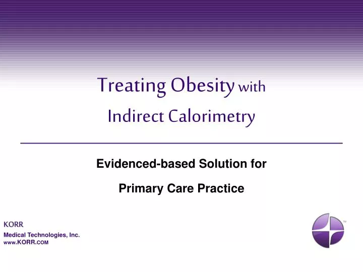 treating obesity with indirect calorimetry