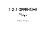2-2-2 OFFENSIVE Plays