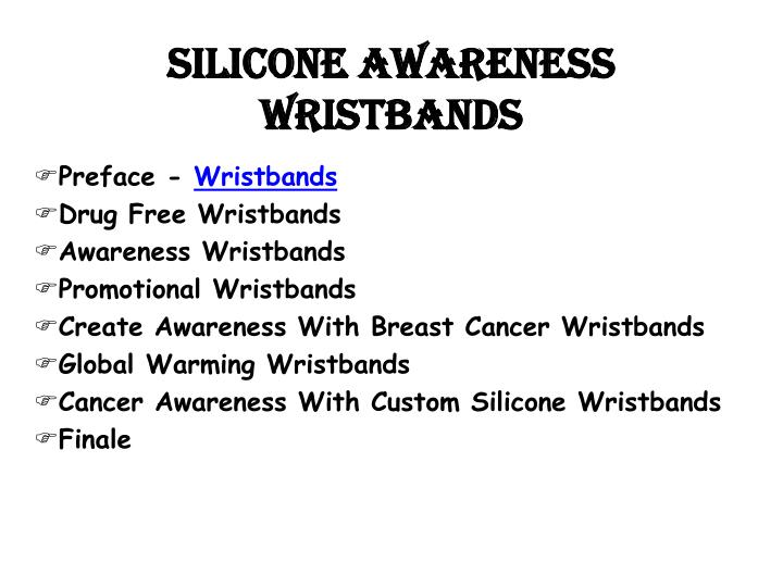 silicone awareness wristbands