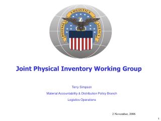 Joint Physical Inventory Working Group