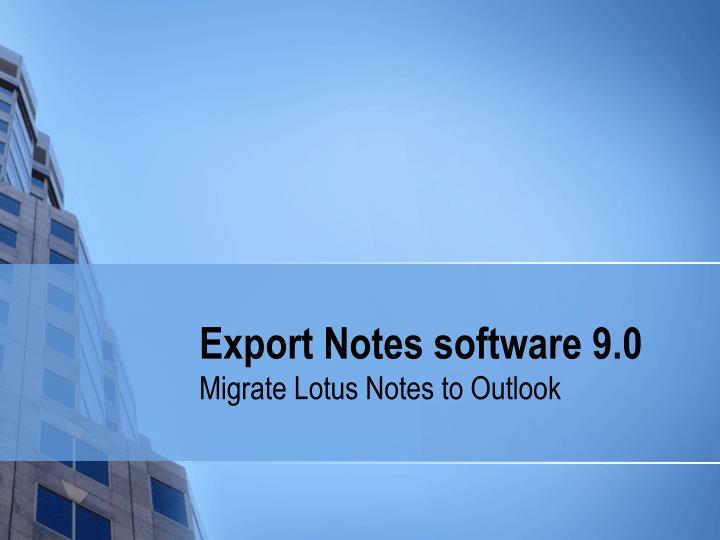 export notes software 9 0