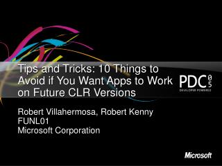 Tips and Tricks: 10 Things to Avoid if You Want Apps to Work on Future CLR Versions