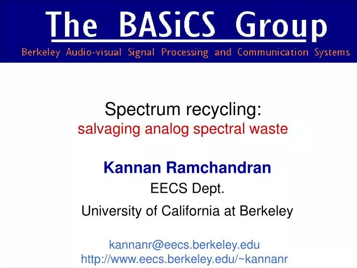 spectrum recycling salvaging analog spectral waste