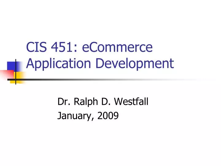 cis 451 ecommerce application development