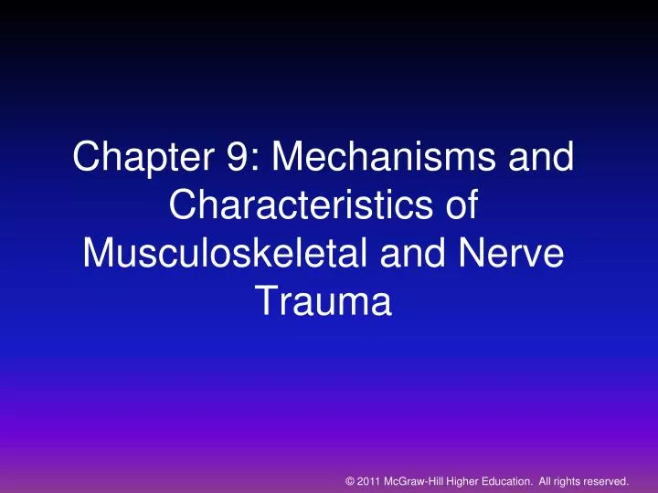 chapter 9 mechanisms and characteristics of musculoskeletal and nerve trauma