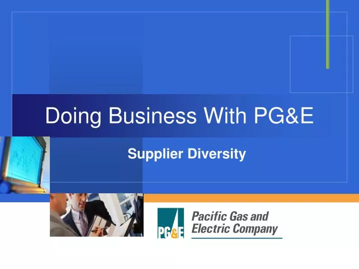 doing business with pg e