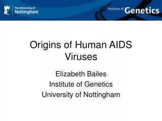 origins of human aids viruses