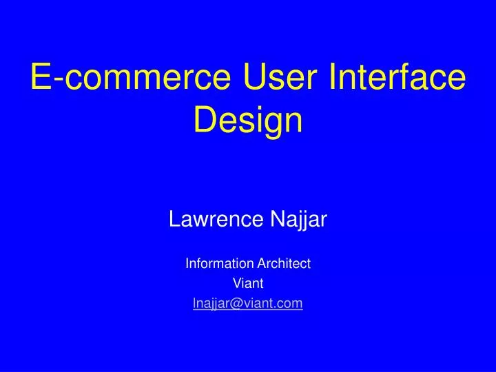 e commerce user interface design