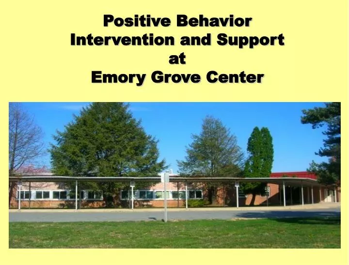 positive behavior intervention and support at emory grove center