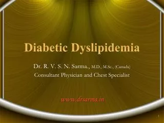 Diabetic Dyslipidemia