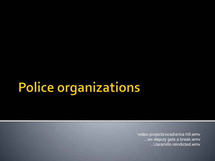 police organizations