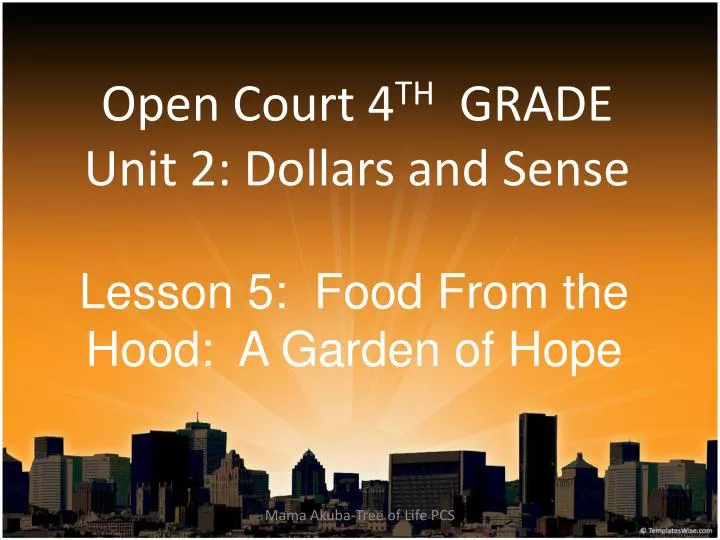 open court 4 th grade unit 2 dollars and sense