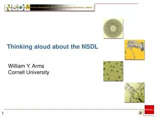 Building the NSDL William Y. Arms Cornell University