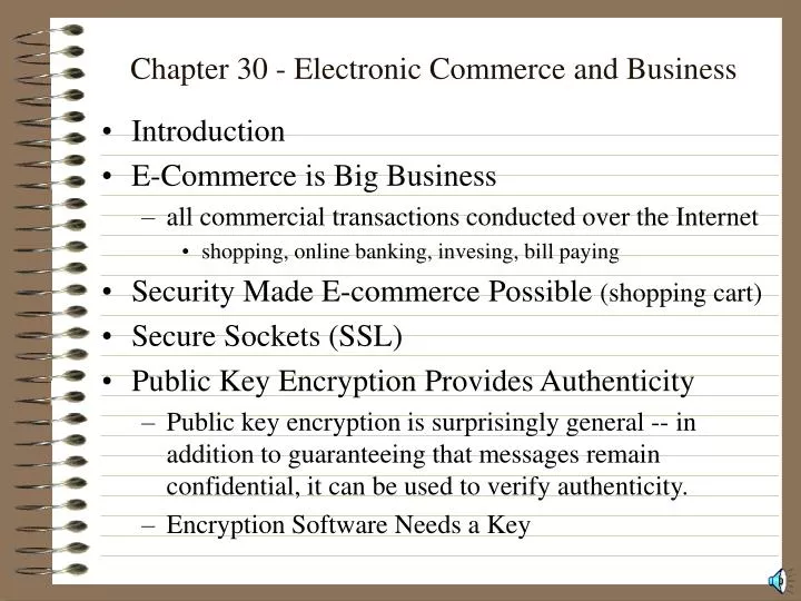 chapter 30 electronic commerce and business
