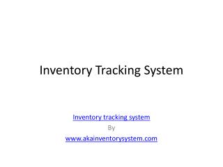 Inventory Tracking System