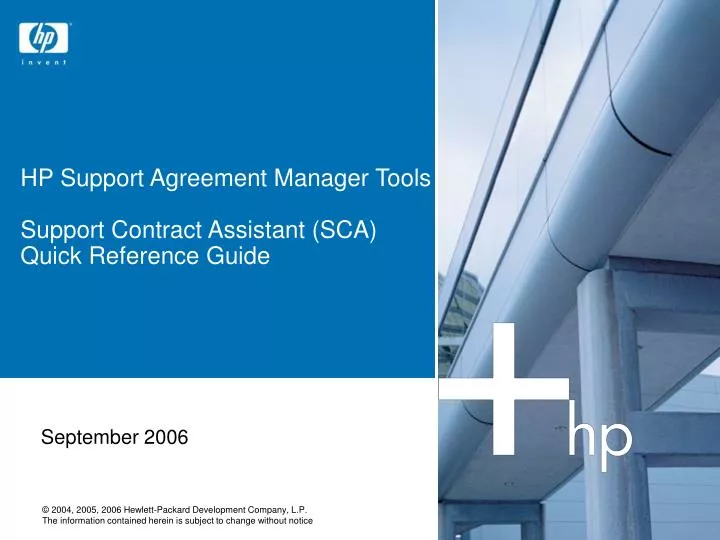 hp support agreement manager tools support contract assistant sca quick reference guide