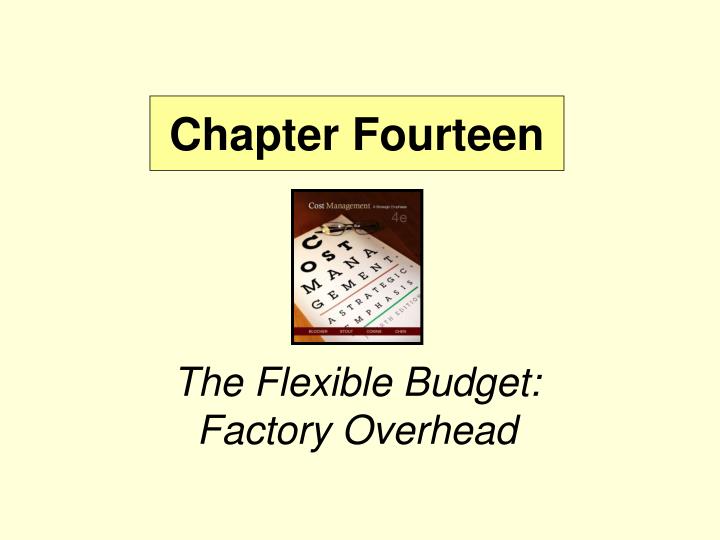 the flexible budget factory overhead