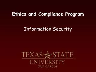 Ethics and Compliance Program