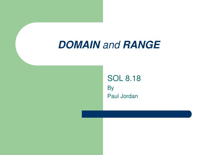 domain and range