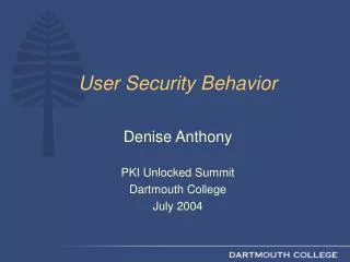 User Security Behavior