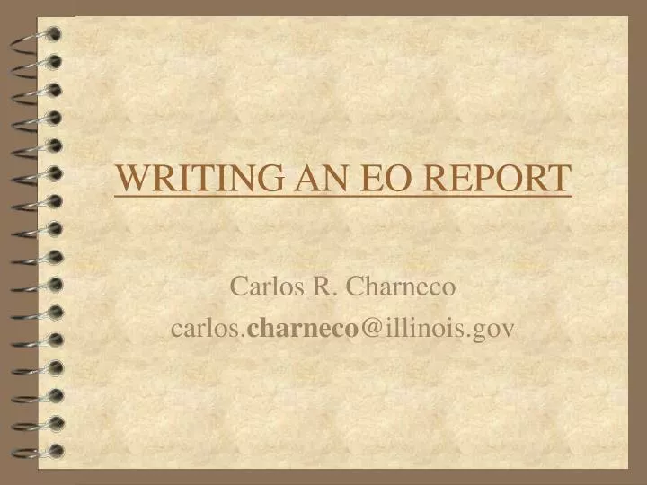 writing an eo report