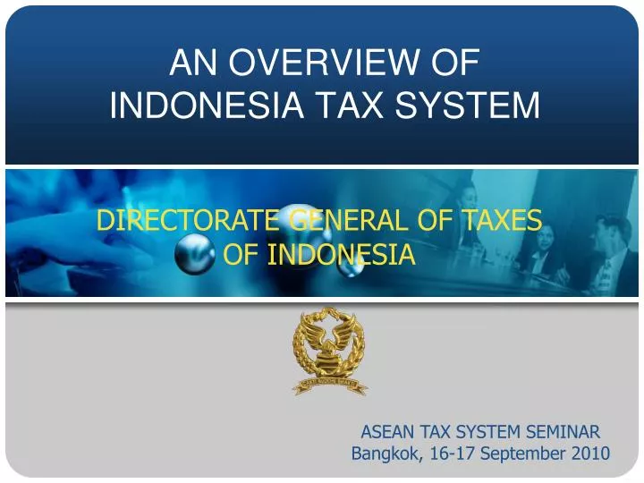 an overview of indonesia tax system