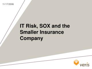 IT Risk, SOX and the Smaller Insurance Company