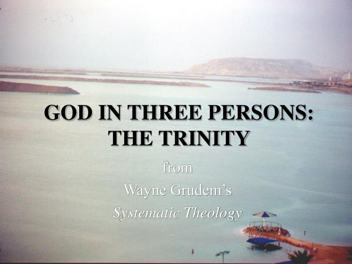 god in three persons the trinity