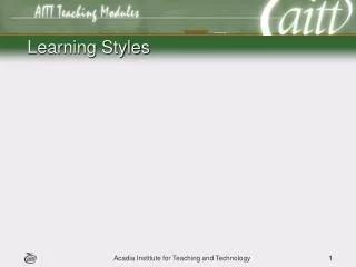 Learning Styles