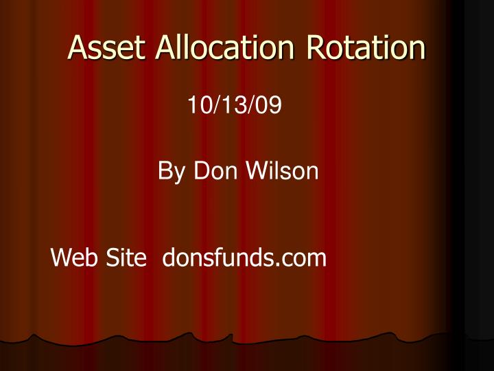 asset allocation rotation
