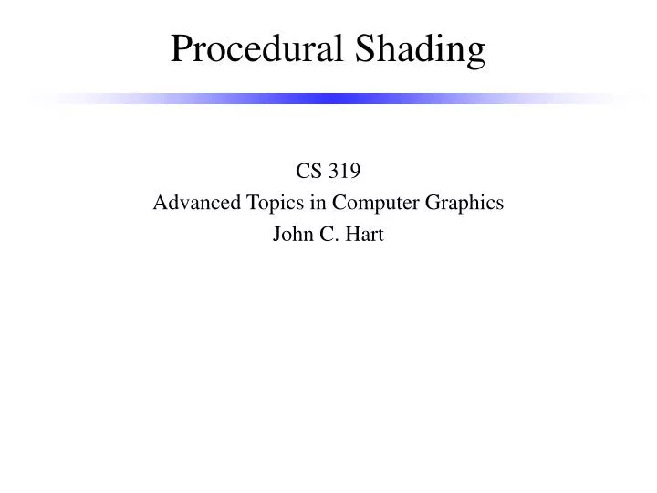 procedural shading