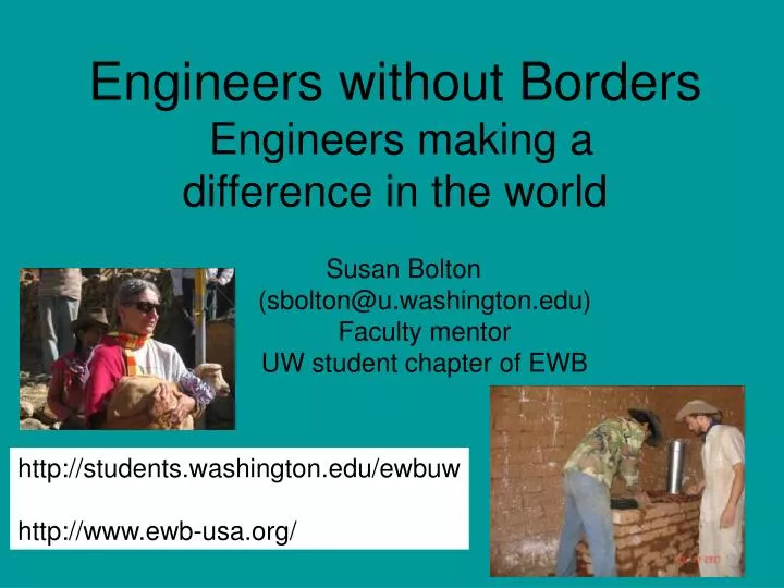 engineers without borders engineers making a difference in the world