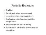 Portfolio Evaluation - slide 1