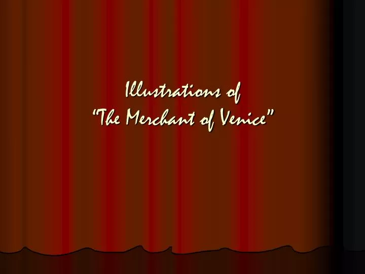 illustrations of the merchant of venice