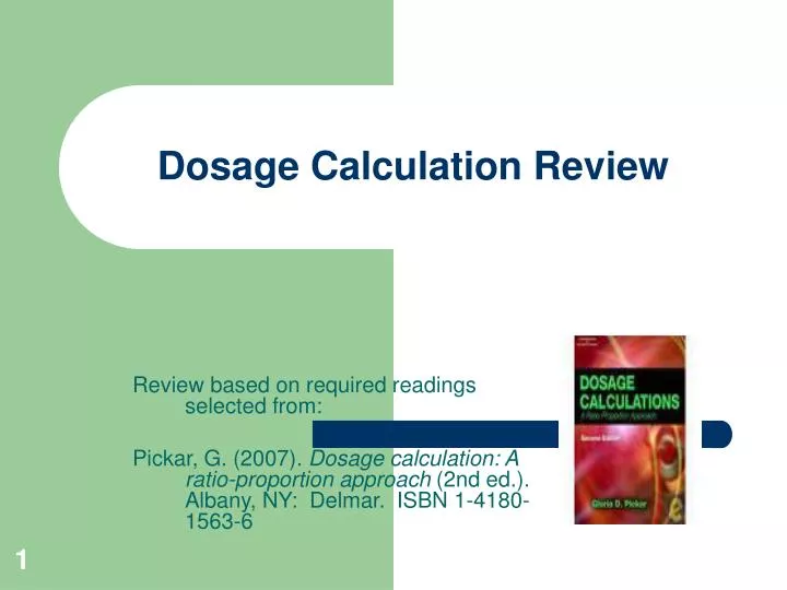 dosage calculation review