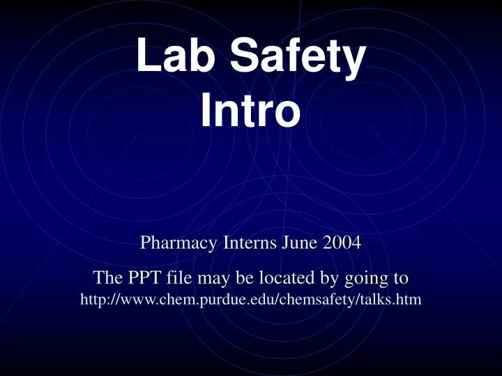lab safety intro